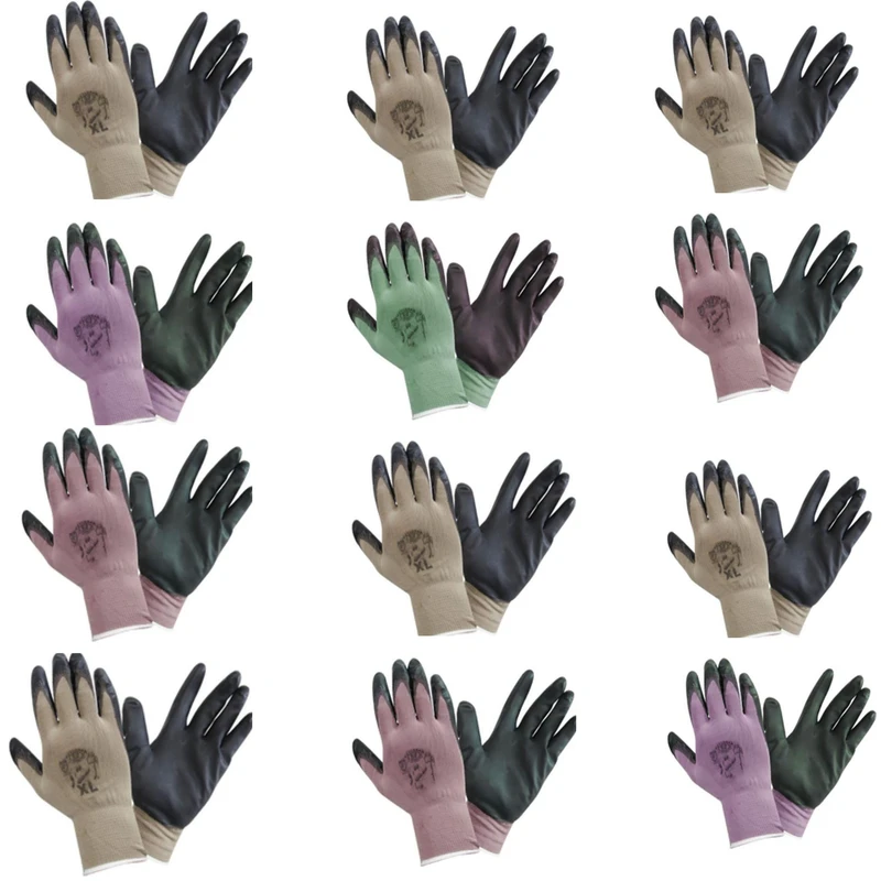 لیست قیمت عمده دستکش کارگری ( آپدیت دی 1404 ) 6 دستکش ایمنی استادکار مدل SVC مجموعه ۱۲ عددی