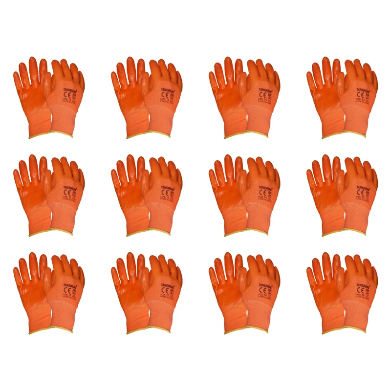 لیست قیمت عمده دستکش کارگری ( آپدیت دی 1404 ) 3 دستکش ایمنی تانگ وانگ مدل ژلهای بسته ۱۲ عددی